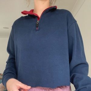 blue vintage cropped pullover